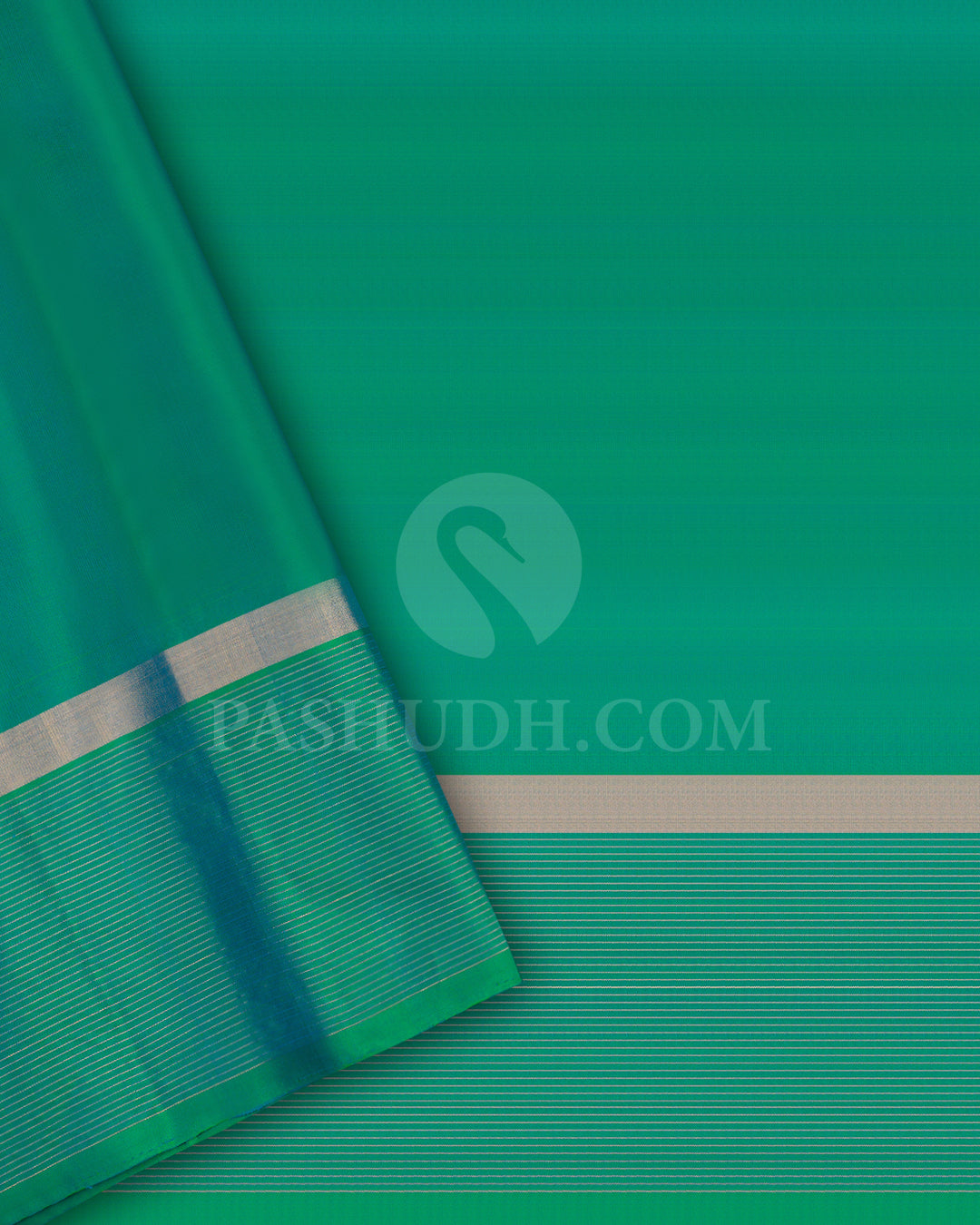 Mango Yellow and Blue Green Soft Silk Saree - AC1