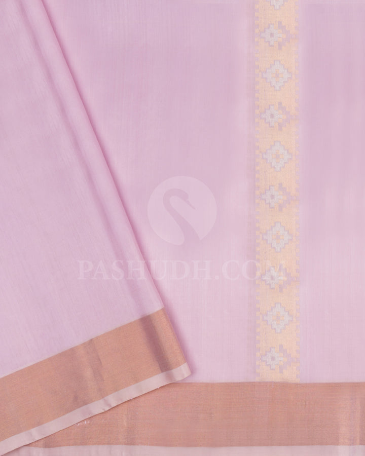 Pastel Lilac and Lavender Soft Silk Saree - AC56