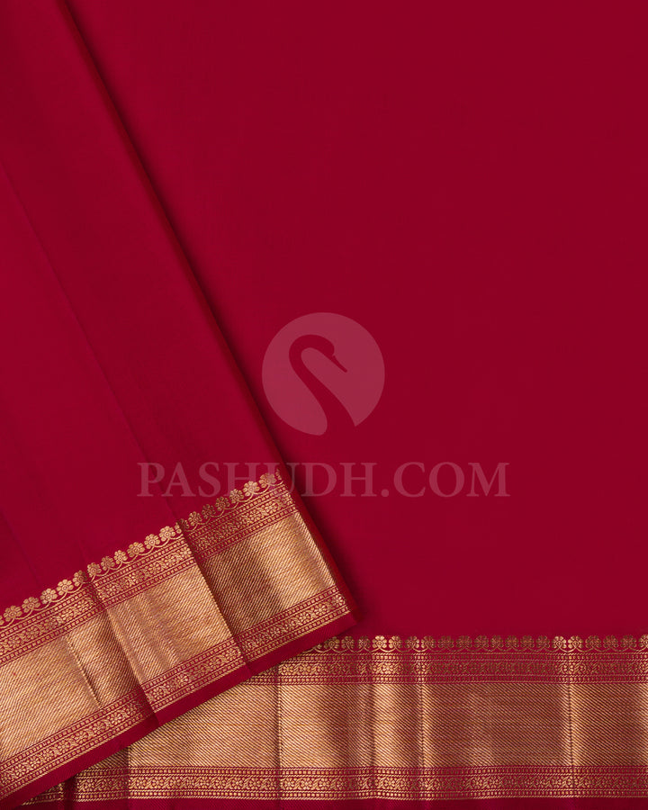 Brick Red Kanjivaram Silk Saree - S1399(A)