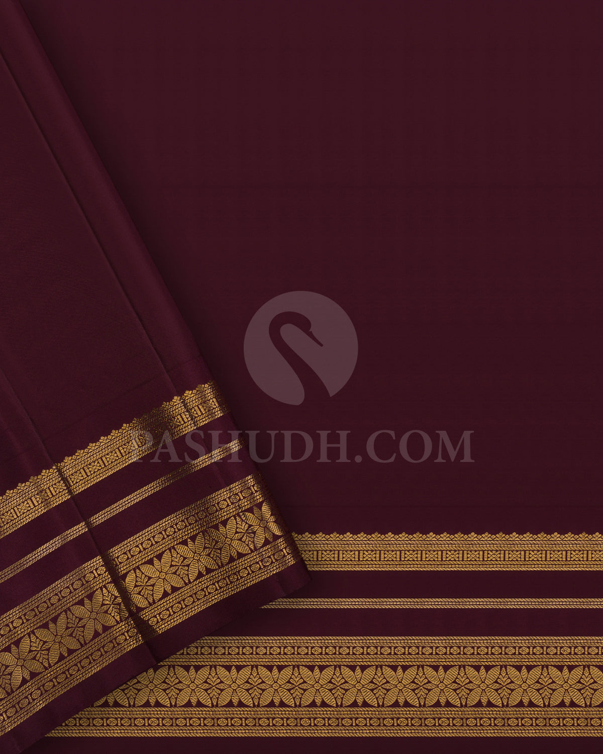 Orange And Brown Shimmer Kanjivaram Silk Saree - BKF2