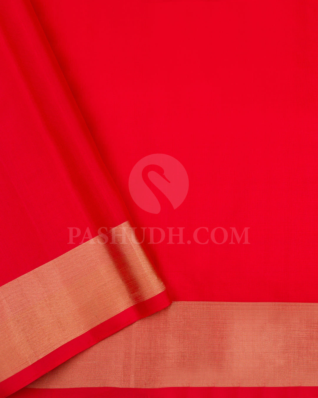 Light Green and Bright Red Soft Silk Saree - AC33