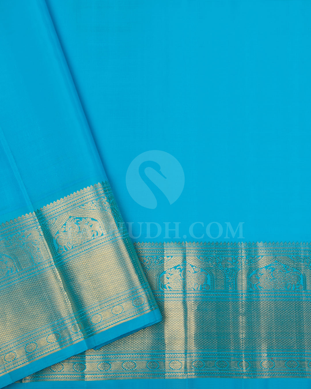 Bright Blue And Sky Blue Traditional Kanjivaram Silk Saree - SVJ63