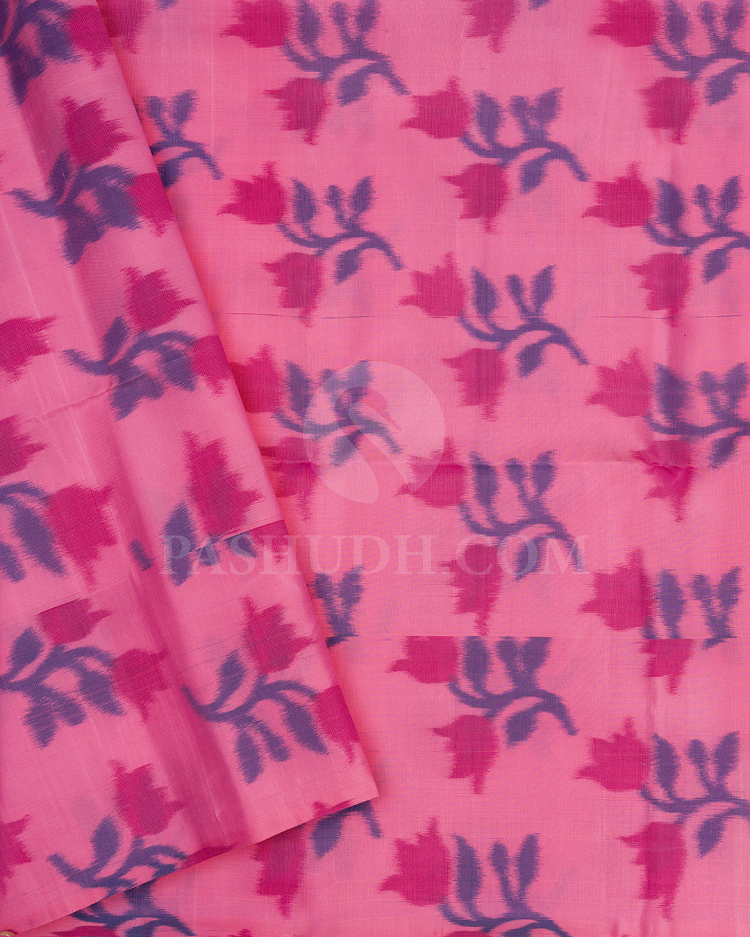 Purple and Pink Soft Silk Saree - AC4