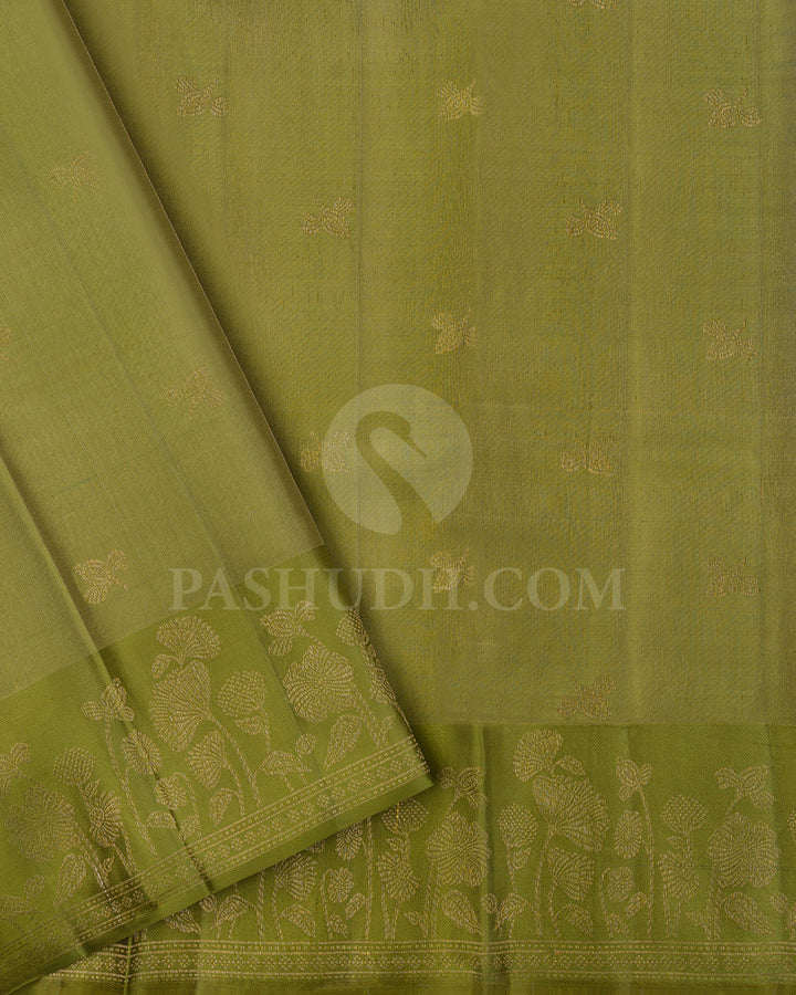 Pine Green Kanjivaram Silk Saree - DJ350(A)