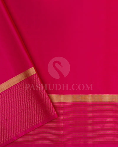 Turmeric Yellow and Rani Pink Soft Silk Saree - AC55