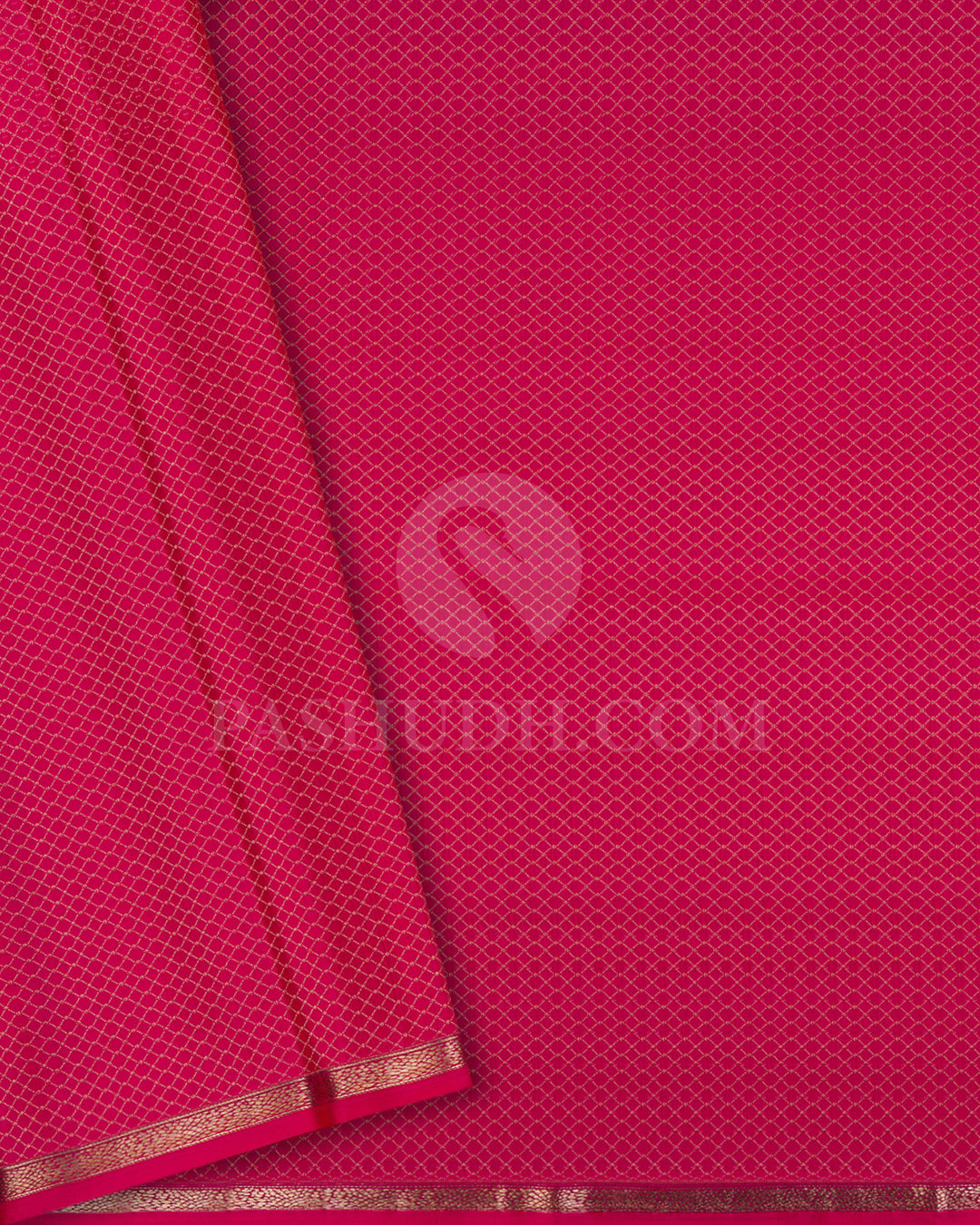 Purple And Punch Pink Borderless Kanjivaram Silk Saree - DT297(B)