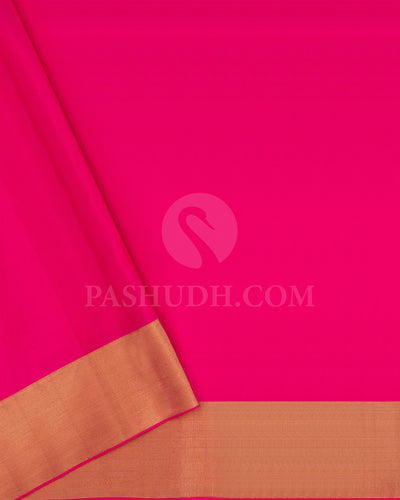 Anandha Blue and Bright Pink Soft Silk Saree - AC57