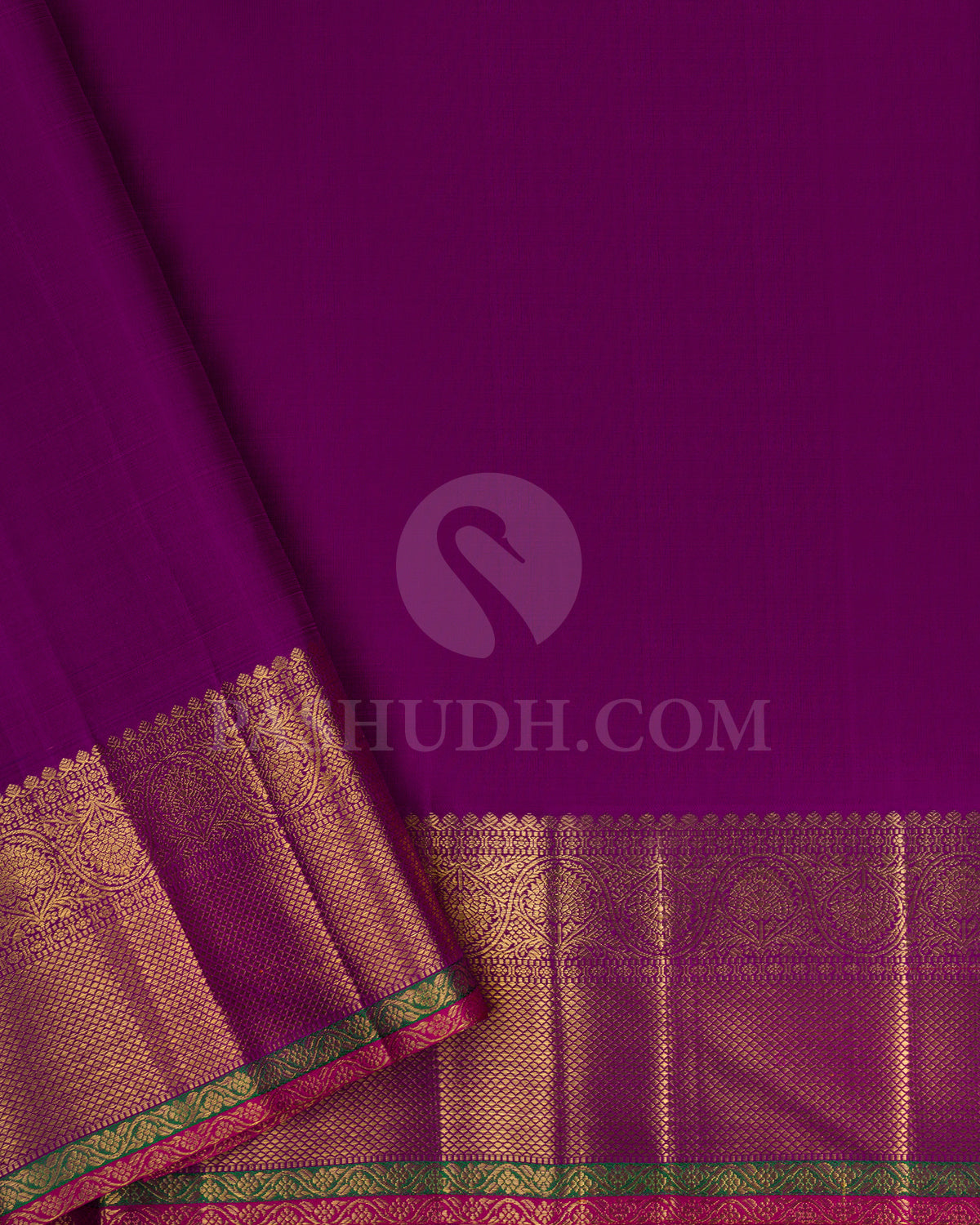 Purple Pure Zari Kanjivaram Silk Saree - P162(A)