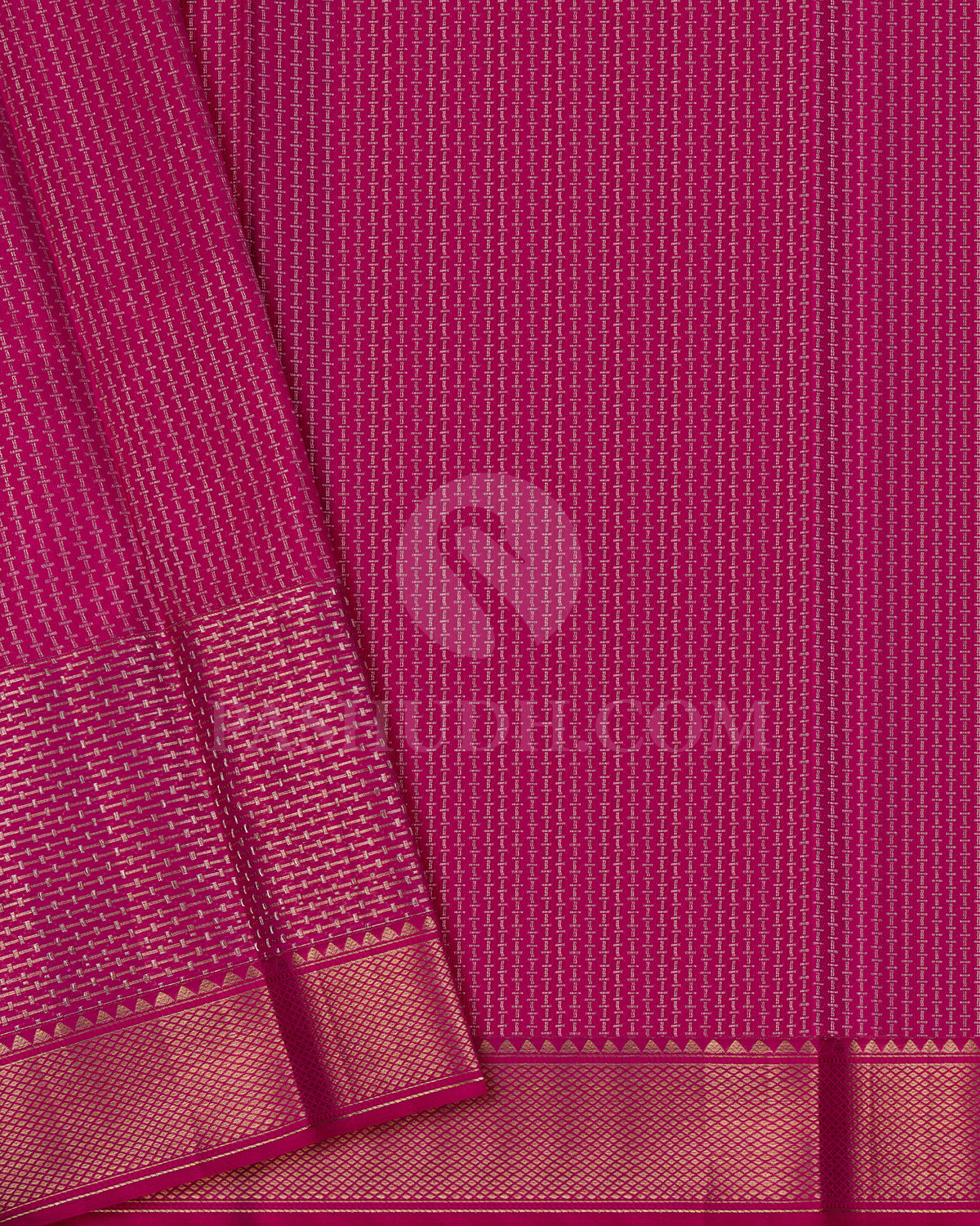 Purple and Rani Pink Kanjivaram Silk Saree - DT260(G)