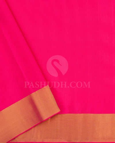 Dual Tone Blue and Candy Pink Soft Silk Saree - AC69