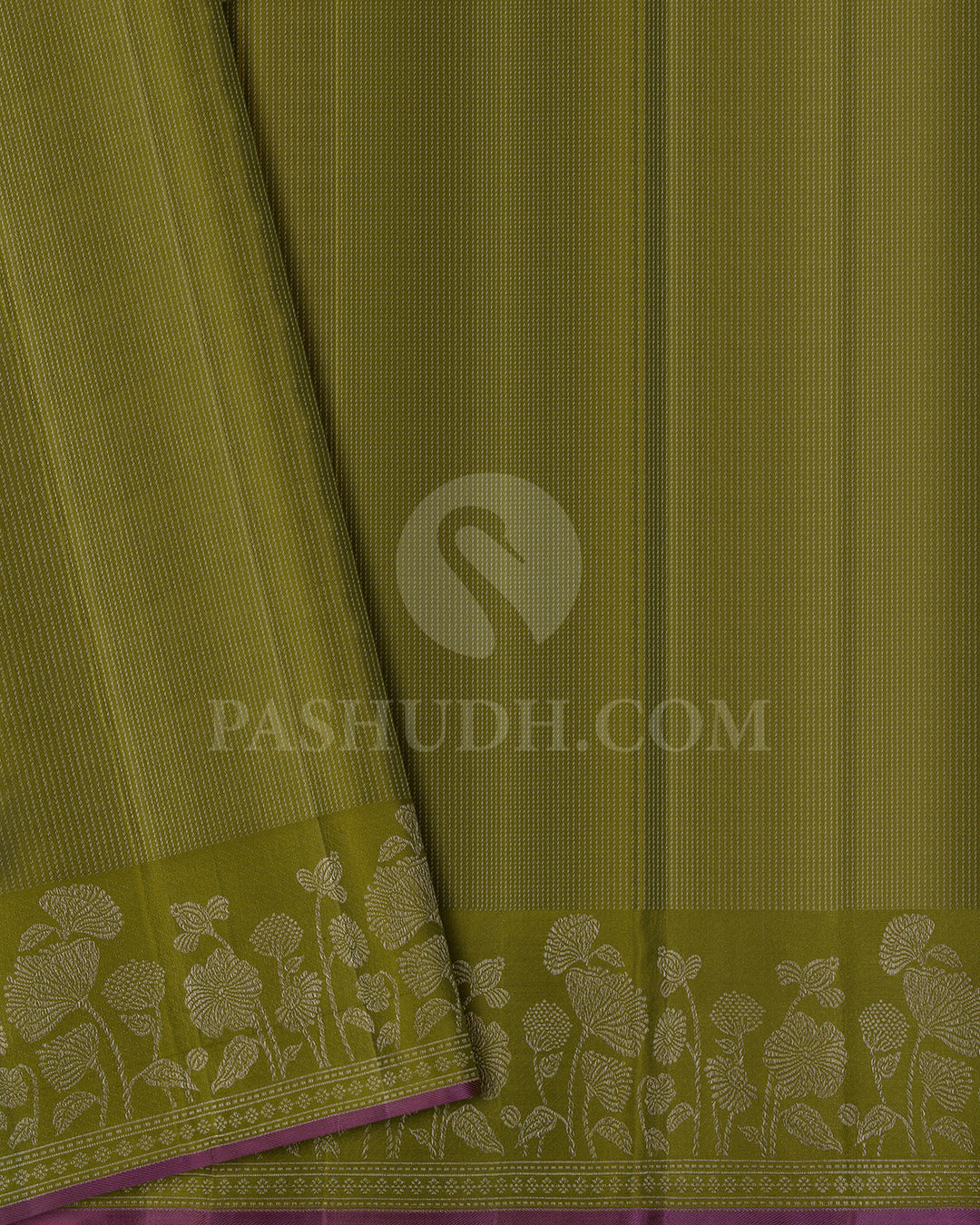 Sky Blue And Pear Green Shimmer Kanjivaram Silk Saree - DJ350(B)