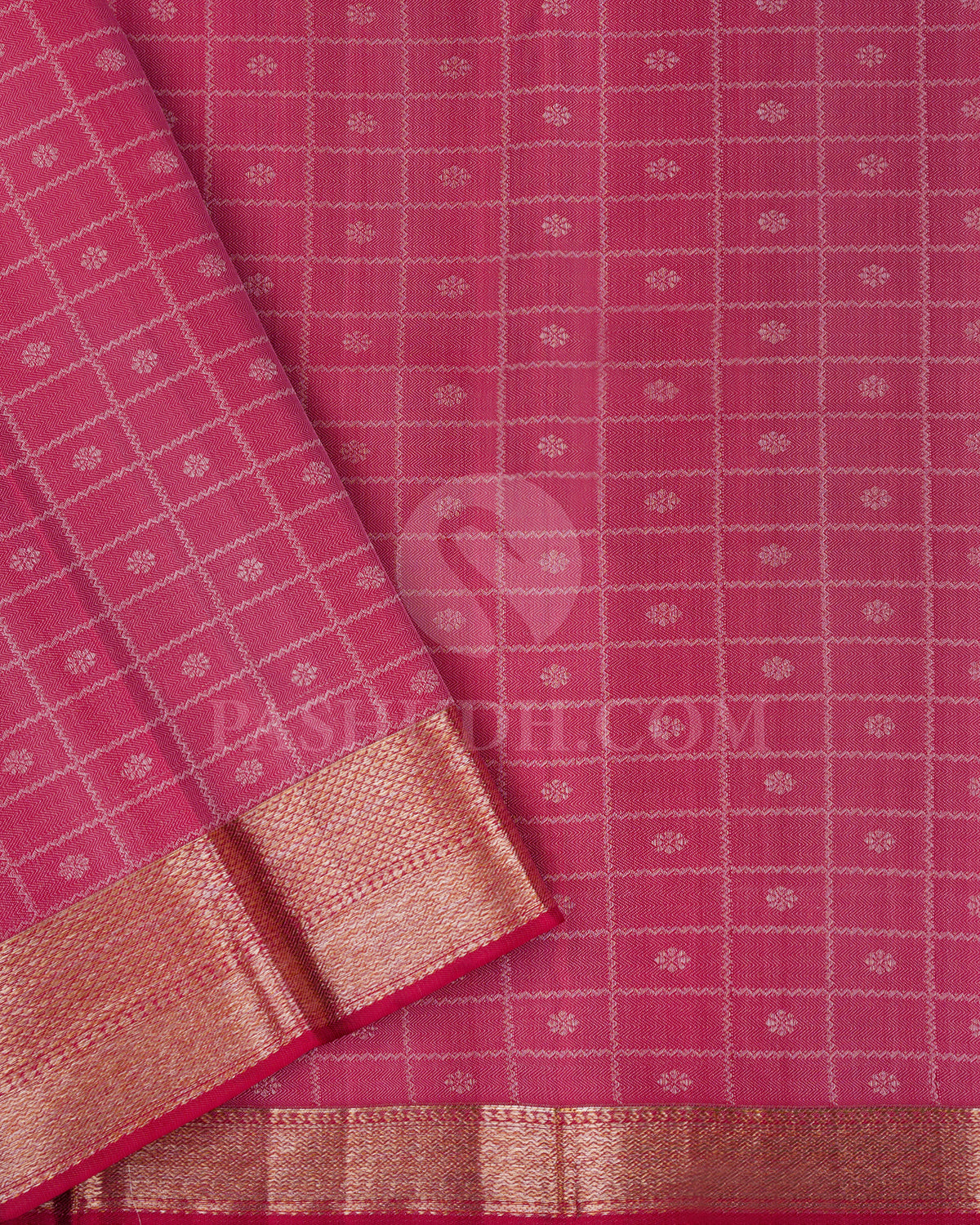 Mild Rose Pink Kanjivaram Silk Saree - DT279(B)