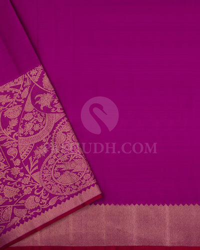 Light Green And Violet  Kanjivaram Silk Saree - S1369(A)