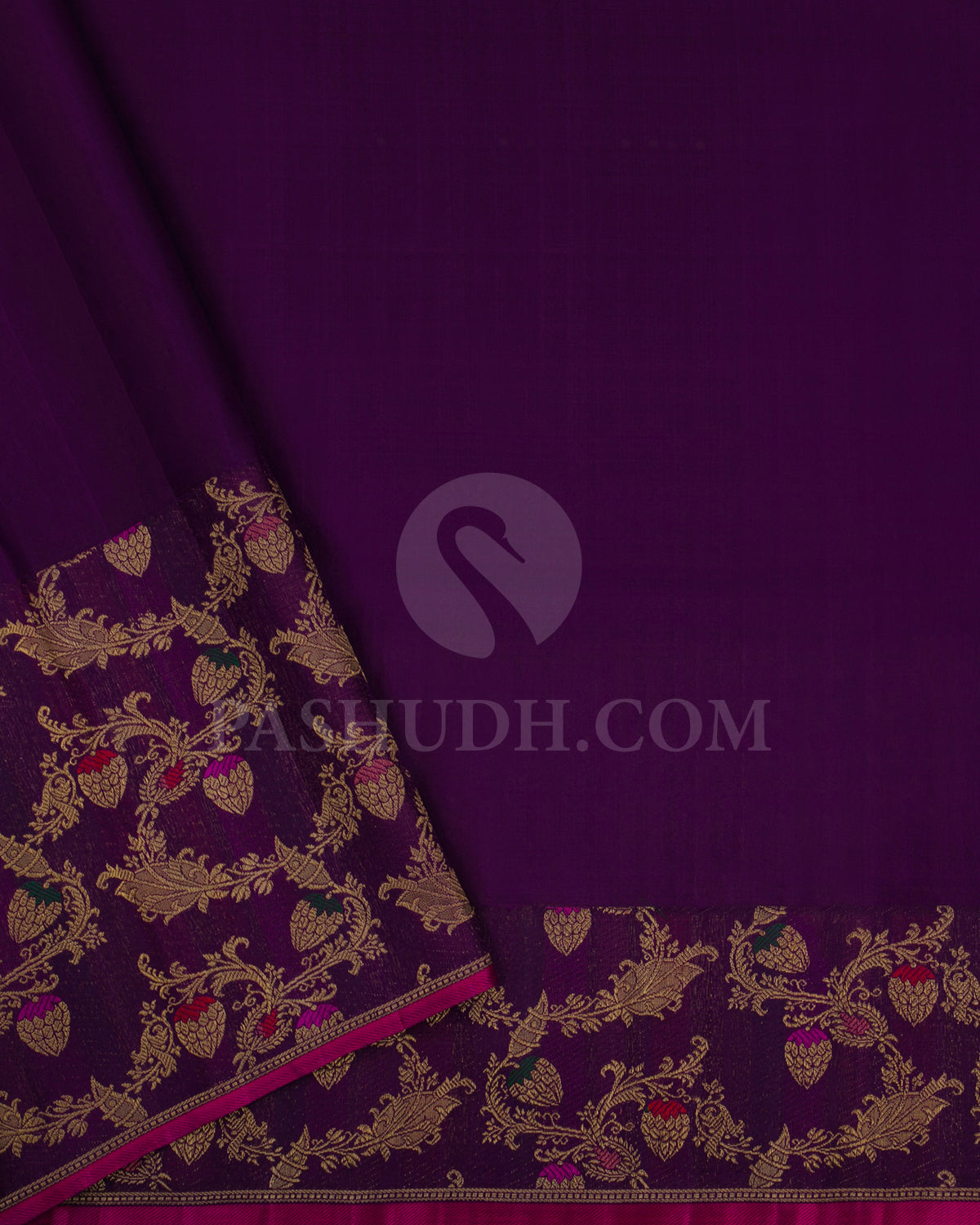 Light Pink And Violet Pure Zari Kanjivaram Silk Saree - P170(A)