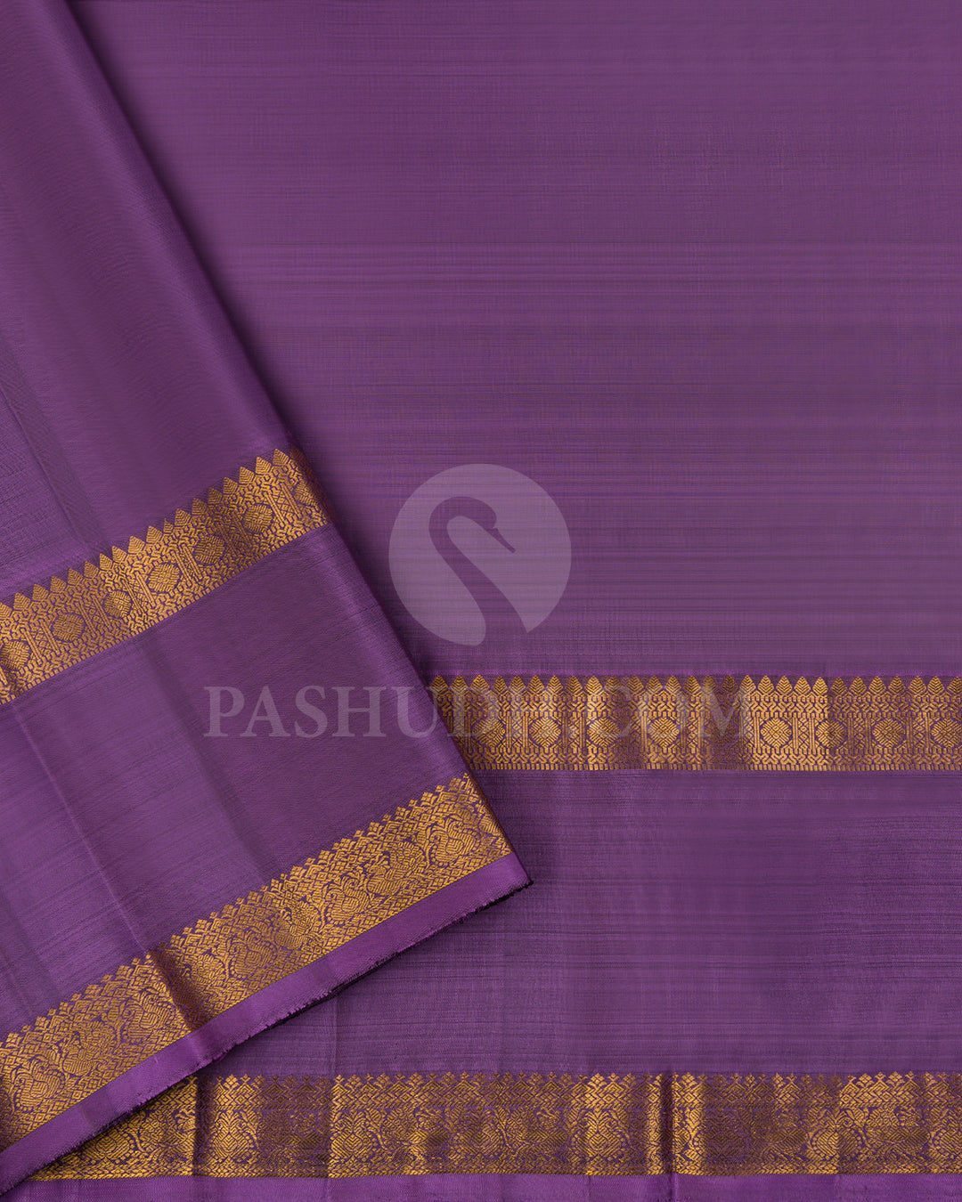 Forest Green And Dark Lavender Kanjivaram Silk Saree - BKF17
