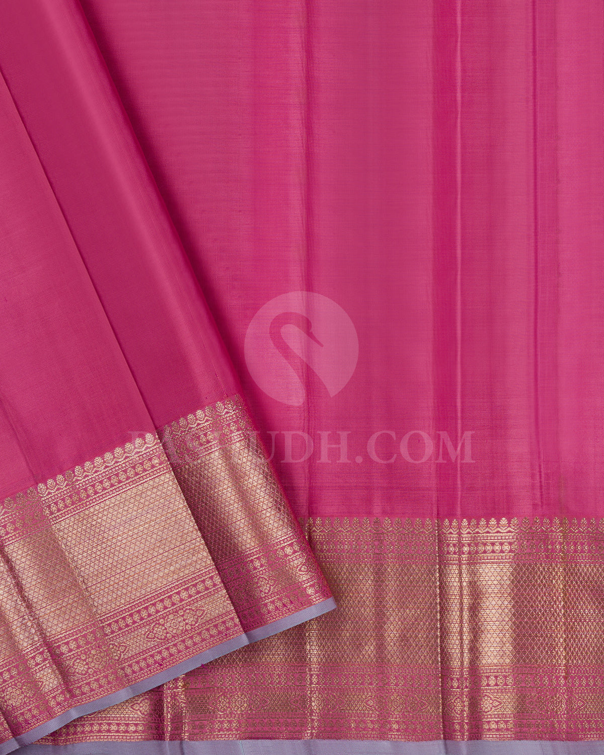 Heather Purple And Old Rose Kanjivaram Silk Saree - DJ348(A)