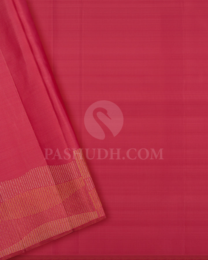 Plum And Peachy Pnk Kanjivaram Silk Saree - S1417(A)