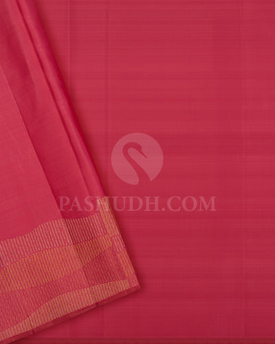 Plum And Peachy Pnk Kanjivaram Silk Saree - S1417(A)