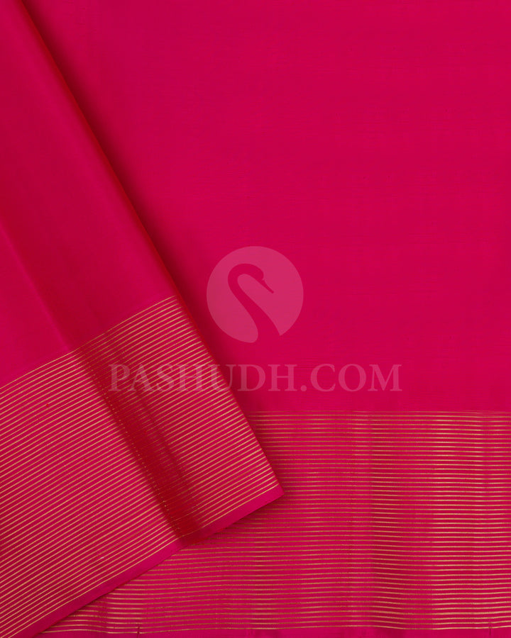 Royal Blue and Rani Pink Soft Silk Saree - AC103