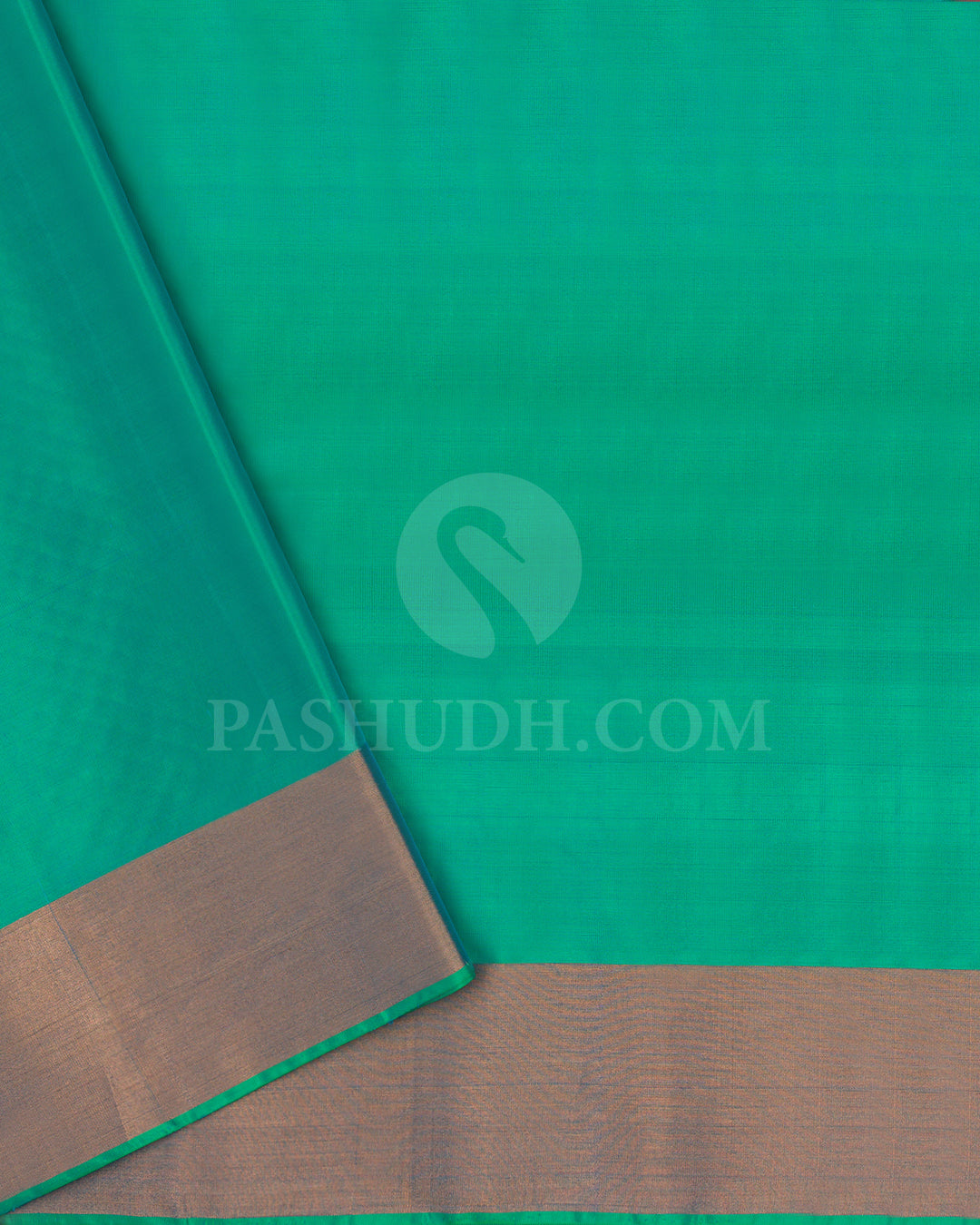 Bright Red and Blue Green Soft Silk Saree - AC24