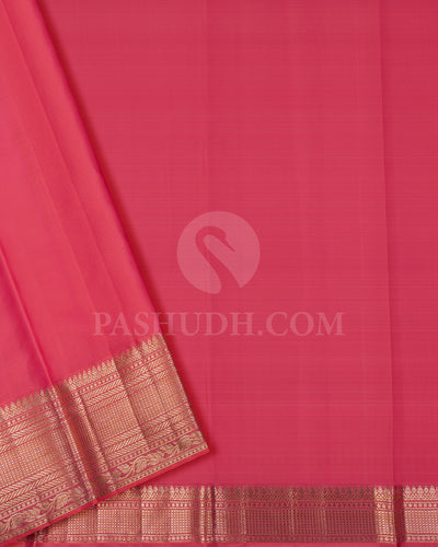 Peach Pink Kanjivaram Silk Saree - D609(B)