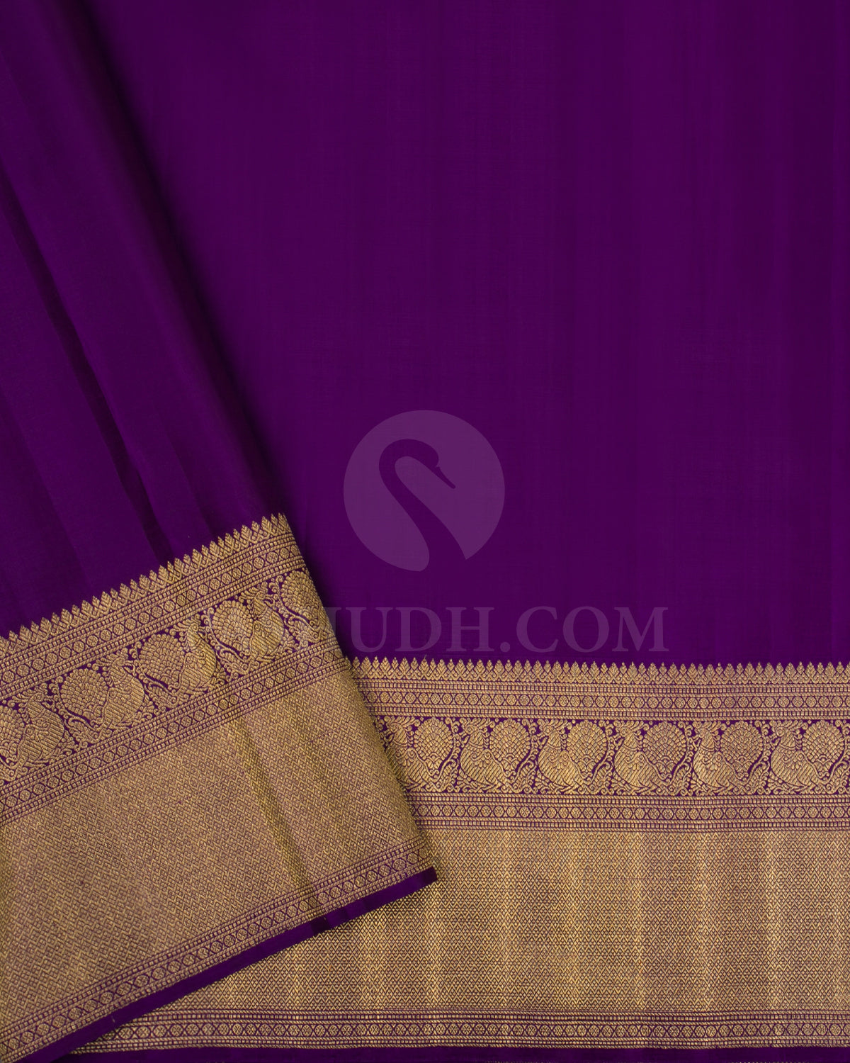 Violet Pure Zari Kanjivaram Silk Saree - P164(A)