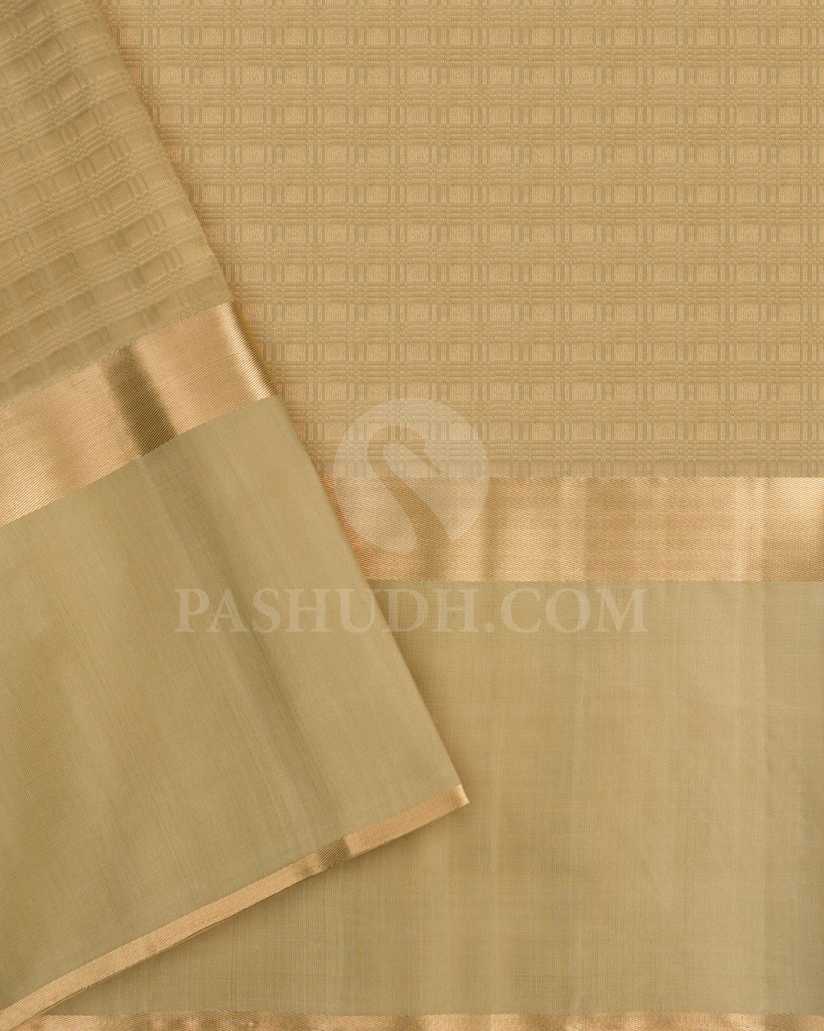 Anandha Blue and Khaki Soft Silk Saree - AC15