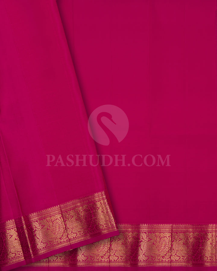Rani Pink Kanjivaram Silk Saree - S1404(A)