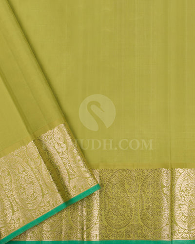 Royal Violet And Parrot Green Kanjivaram Silk Saree - S1190(B)