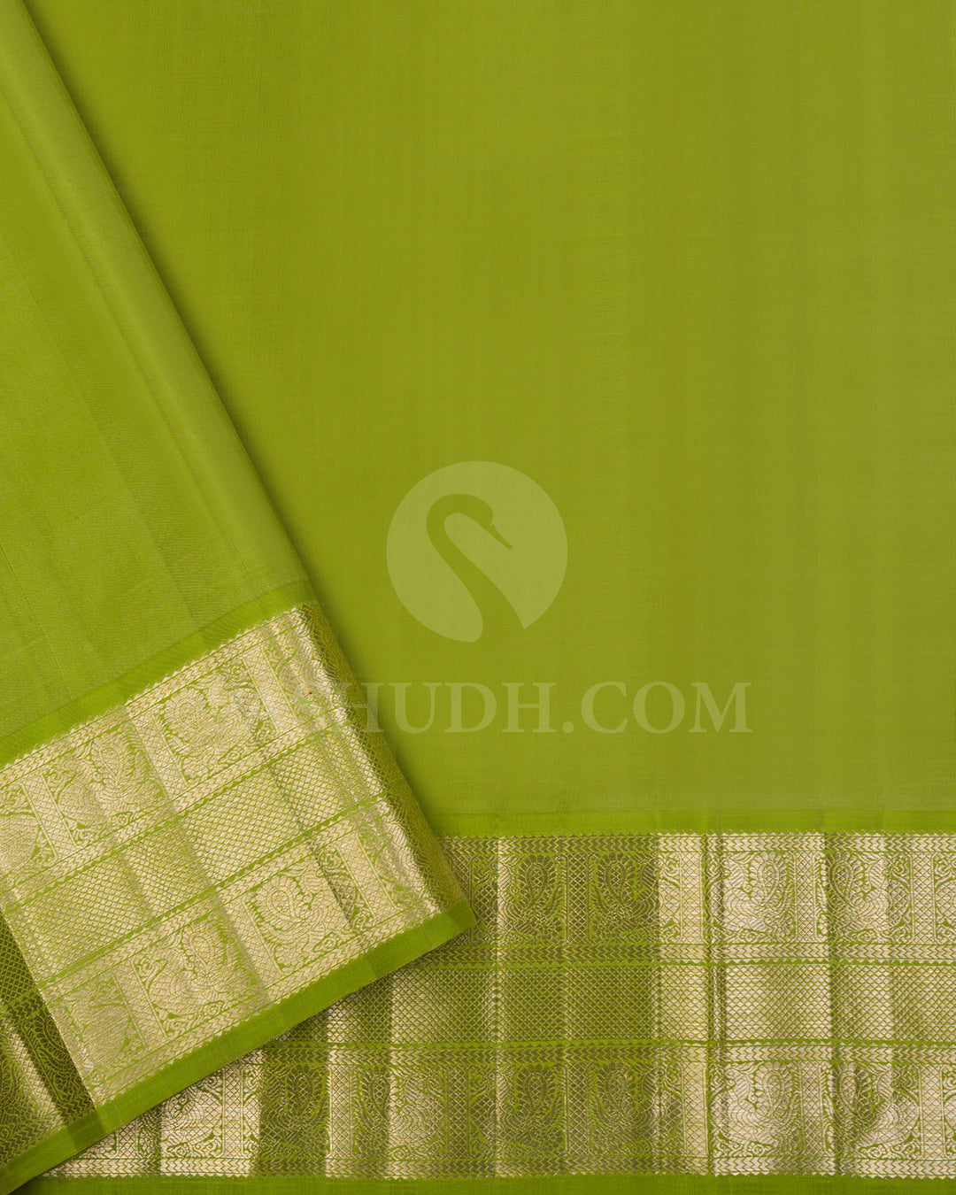 Rose Pink And Parrot Green Kanjivaram Silk Saree - S1333(B)