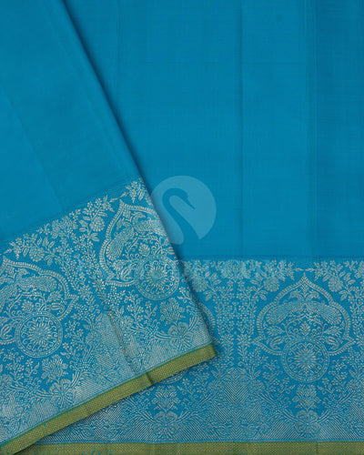 Violet And Anandha Blue Kanjivaram Silk Saree - S1410(A)