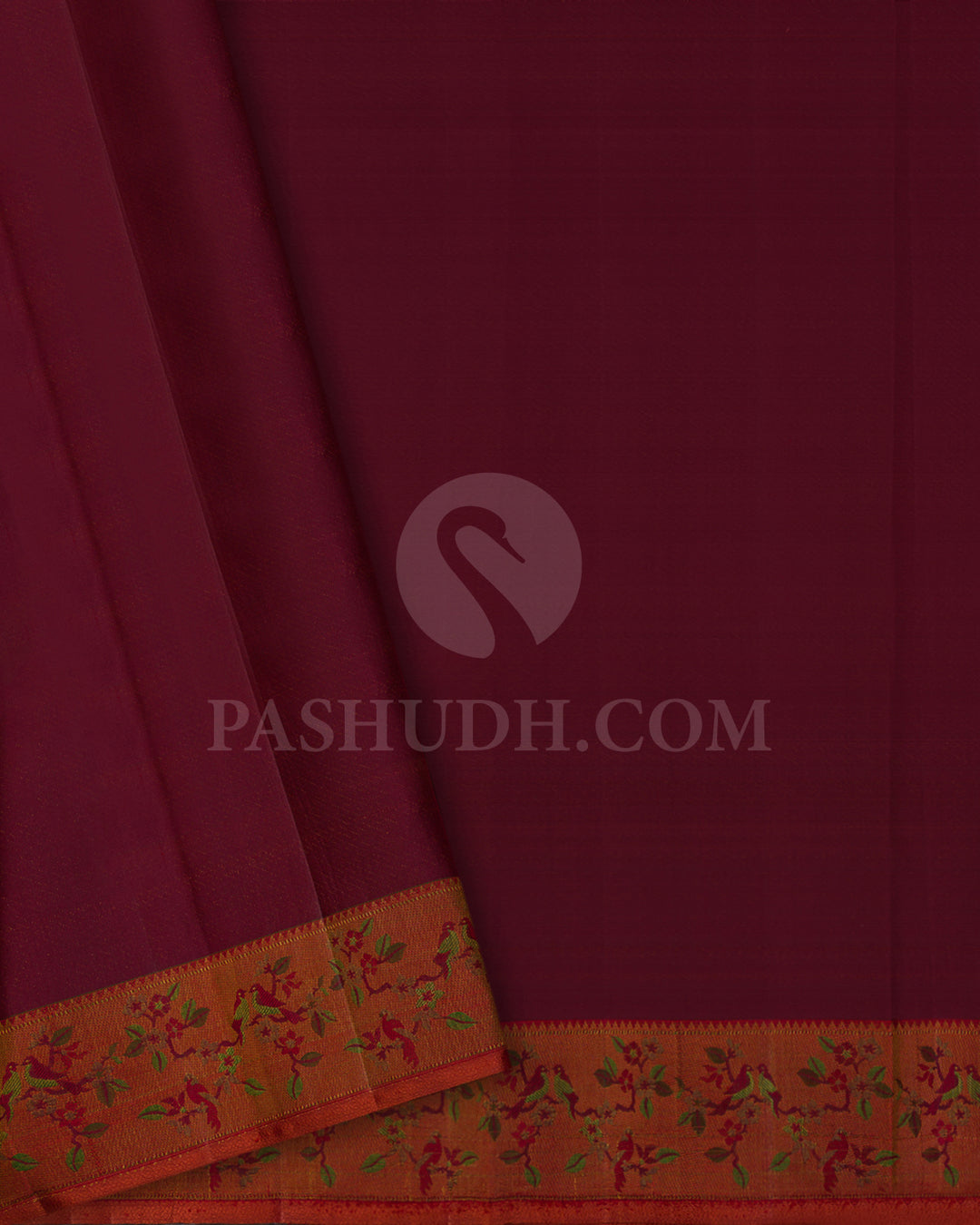 Brown And Rust Orange Kanjivaram Silk Saree - DJ328(D)