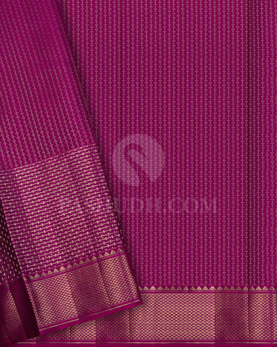 Purple And Rani Pink Kaanjivaram Silk Saree - DT260(F)