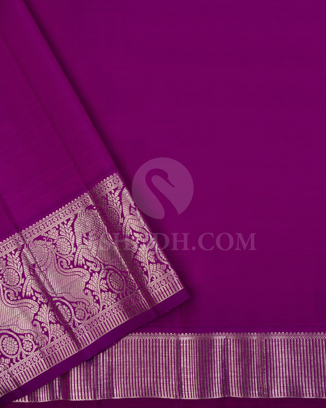 Orange And Violet Kanjivaram Silk Saree - S1222(D)