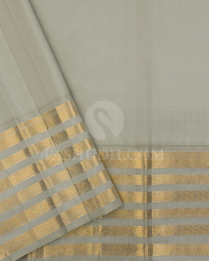 Forest Green And Sage Green Kanjivaram Silk Saree - BKF18