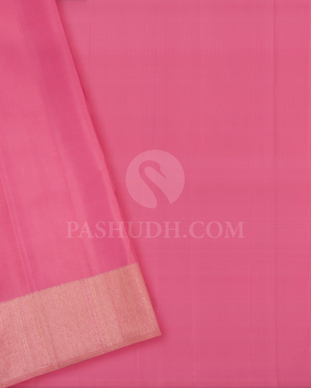 Baby Pink Borderless Kanjivaram Silk Saree - S1285(C)