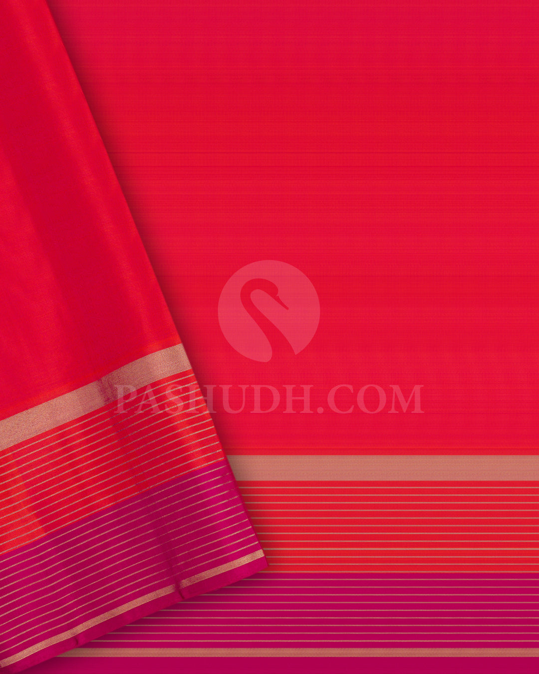 Peacock Blue, Orange and Rani Pink Sof Silk Saree - AC104