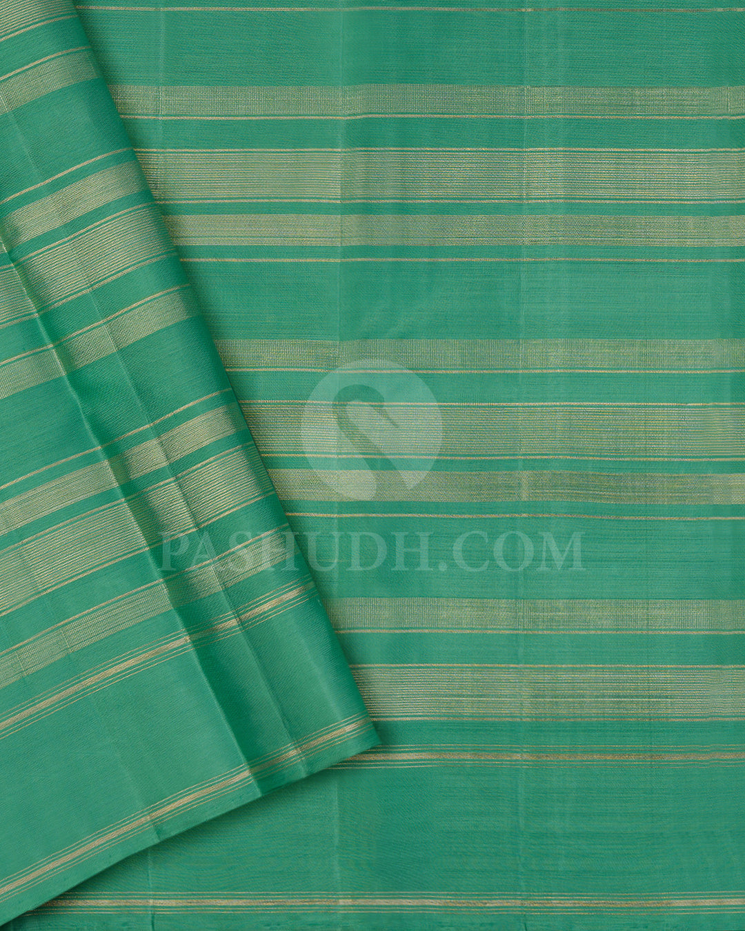 Violet , Rani Pink and Mint Green Kanjivaram Silk Saree - AK18