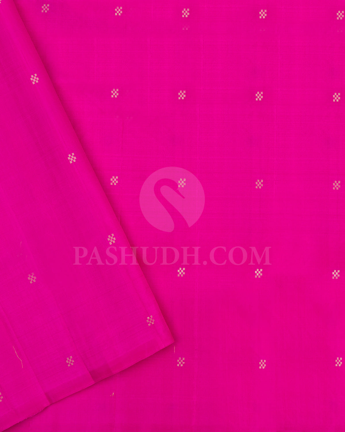 Rani Pink Dupion Soft Silk Saree - AC97