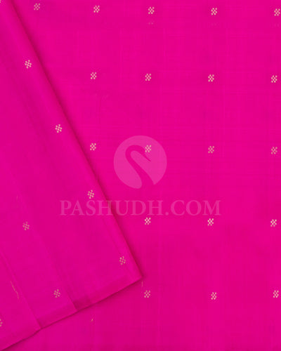 Rani Pink Dupion Soft Silk Saree - AC97