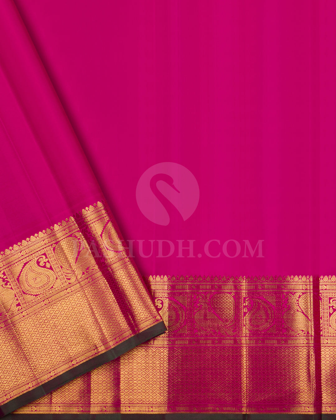 Royal Blue And Rani Pink Traditional Kanjivaram Silk Saree - SVJ82