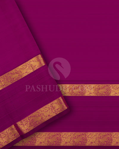 Dual Shaded Pink And Violet Kanjivaram Silk Saree - BKF5