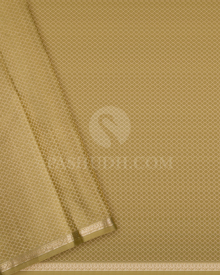 Dark Sage Green Kanjivaram Silk Saree - DT297(A)