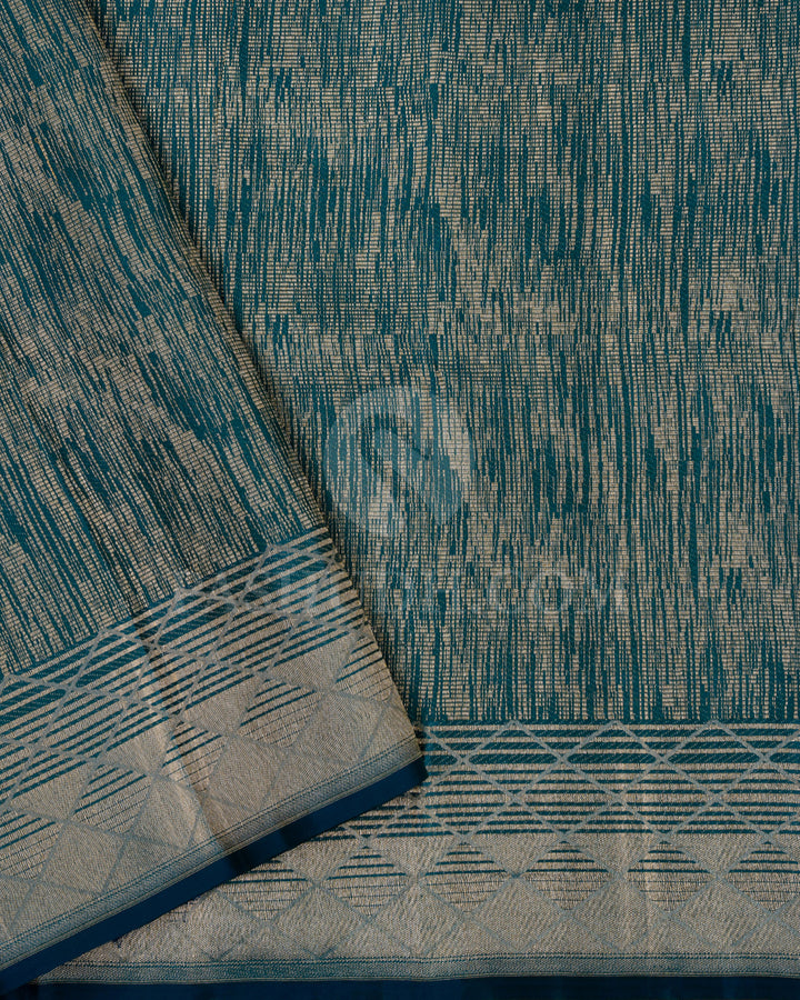 Turquoise Blue Kanjivaram Silk Saree - DT299(A)