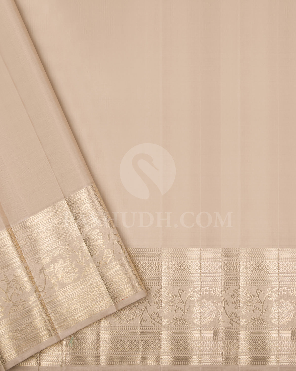 Red And Off White Kanjivaram Silk Saree - S1303( C )