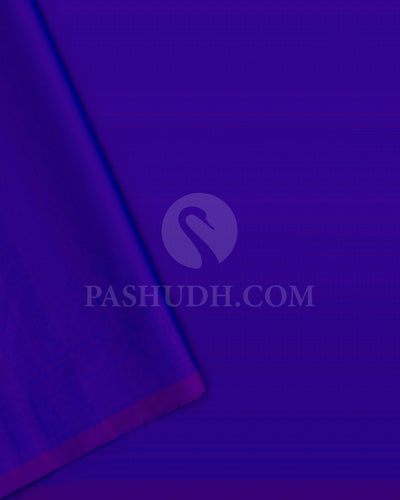 Cobalt Blue and Dual Tone Violet Soft Silk Saree - AC87