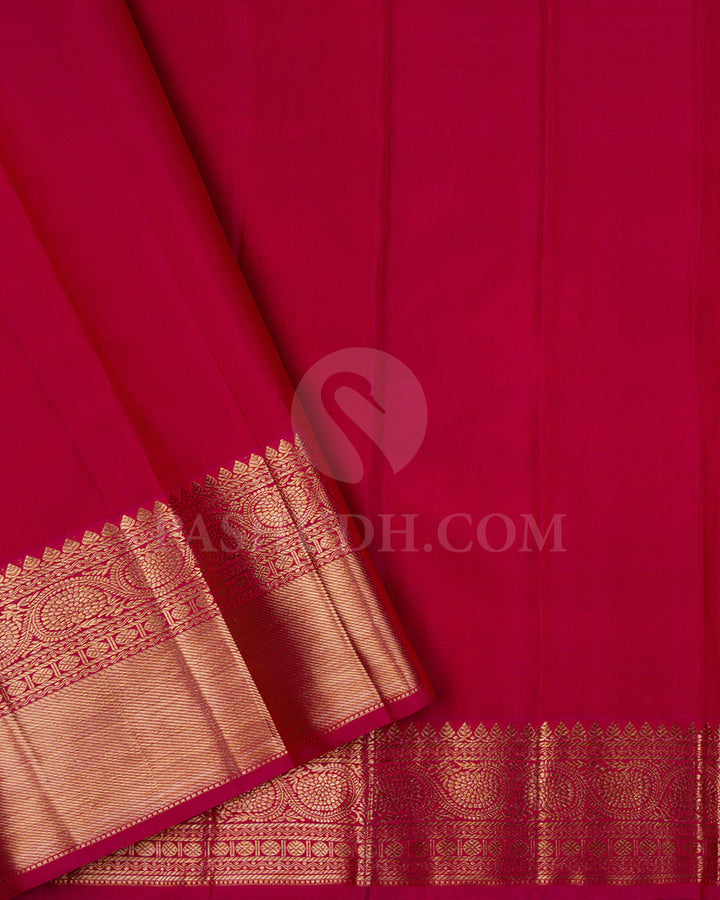 Baby Pink And Rani Pink Kanjivaram Silk Saree - S1093(E)