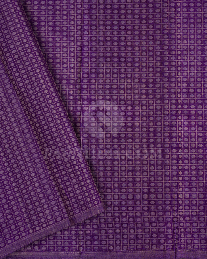 Violet Kanjivaram Silk Saree - D533(E)
