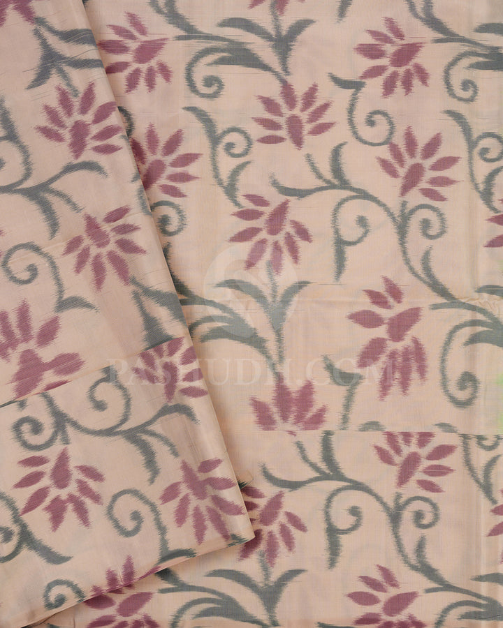 Rexona Green and Greige Soft Silk Saree - AC8
