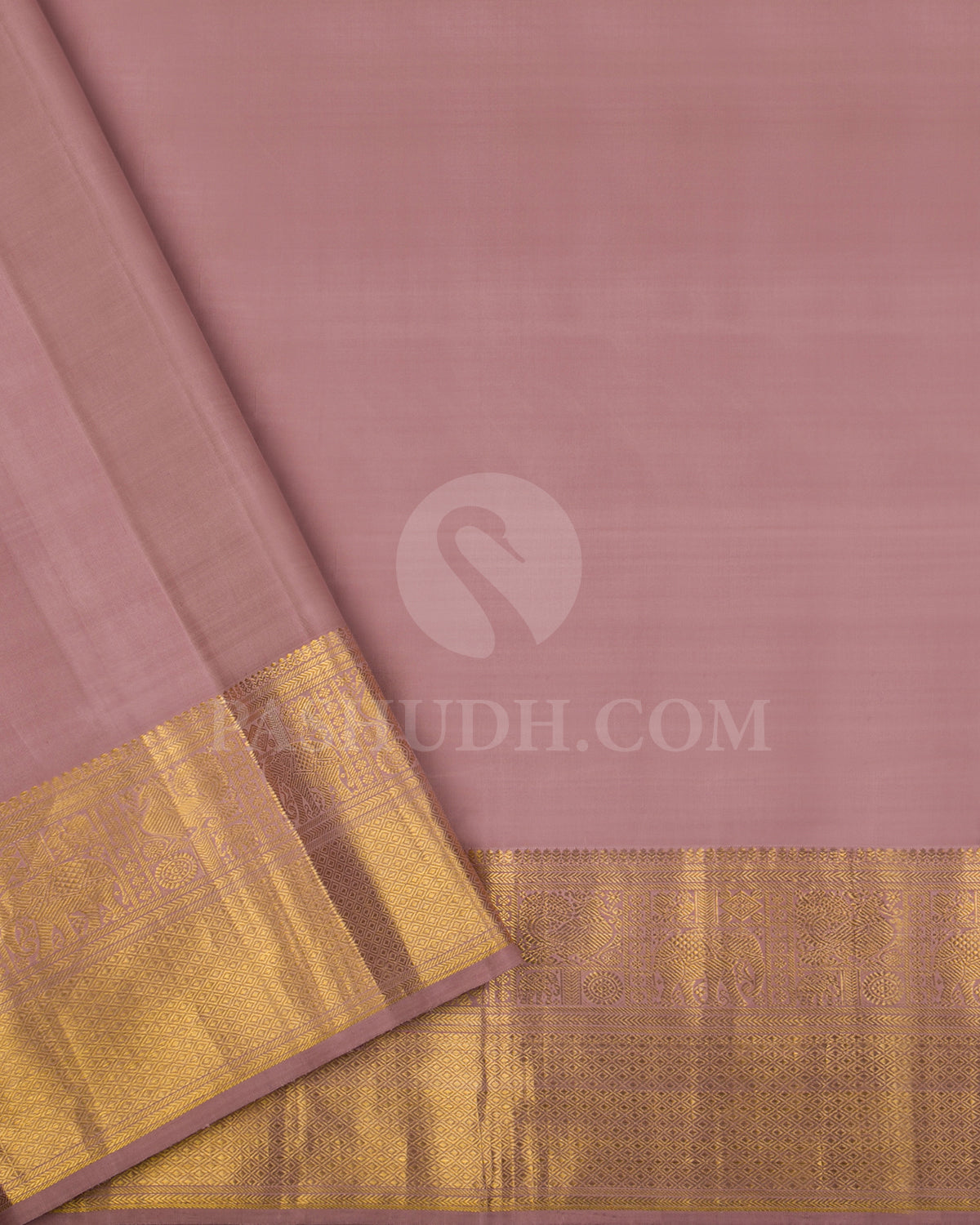 Baby Pink And Taupe Traditional Kanjivaram Silk Saree - SVJ58